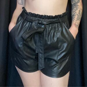 Pleather shorts